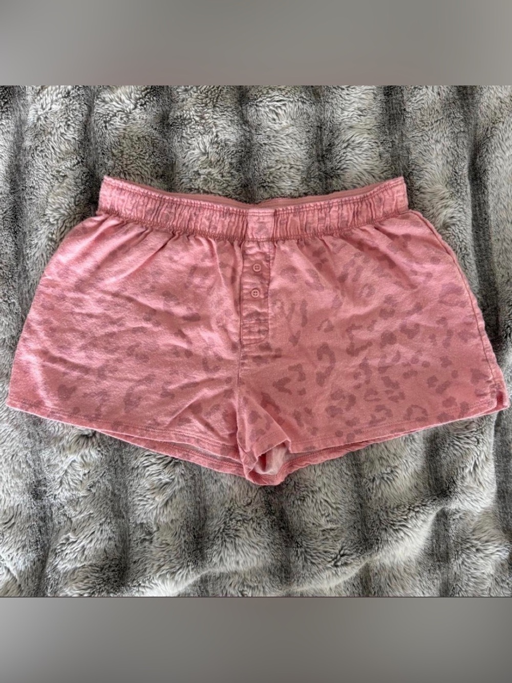 Colsie Pink Leopard-Print Lounge Shorts